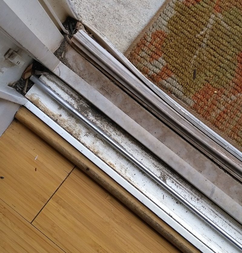 Sliding door track repair and replacement